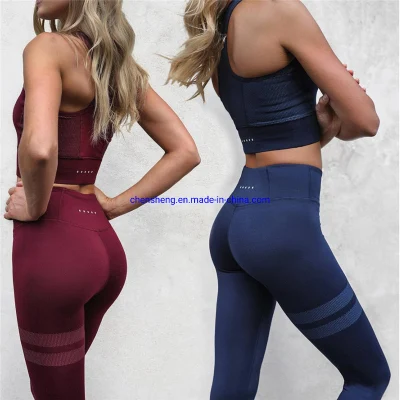 Pantalones de yoga personalizados de las polainas de las mujeres del deporte de la aptitud atractiva del gimnasio